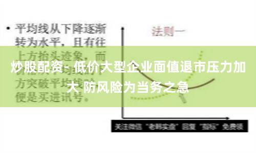 炒股配资- 低价大型企业面值退市压力加大 防风险为当务之急