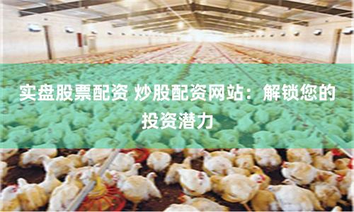 实盘股票配资 炒股配资网站:解锁您的投资潜力